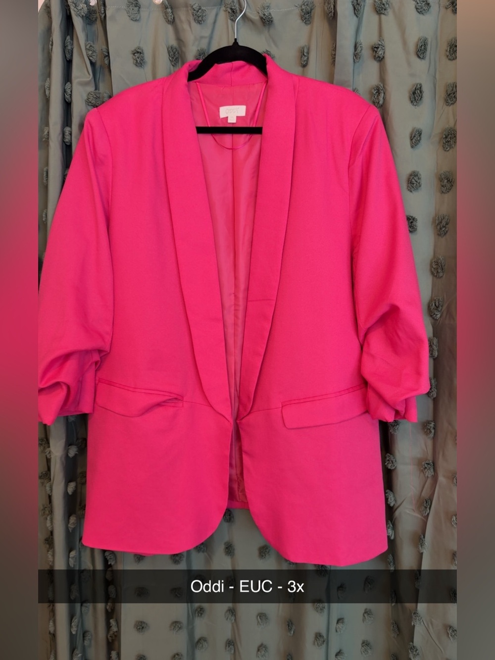 Oddi Women's Hot Pink Open-Front Blazer Jacket